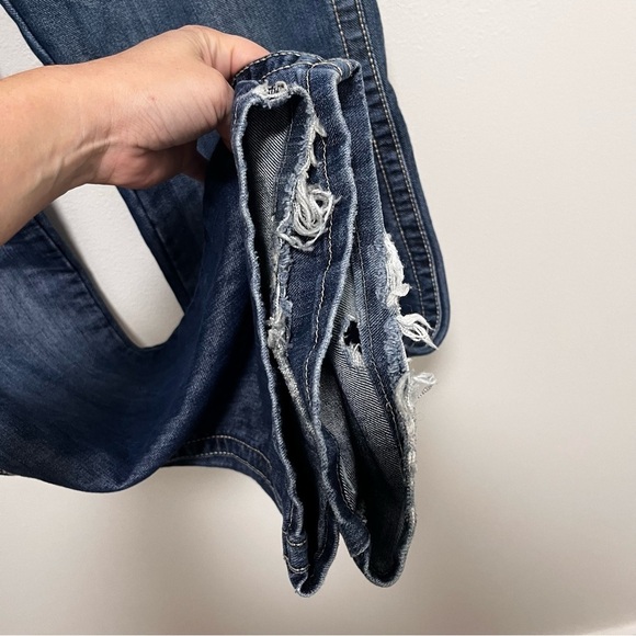 WRANGLER Premium Patch Boot Cut Jeans Size 9/10x34 Style 09MWZBF - Picture 8 of 11